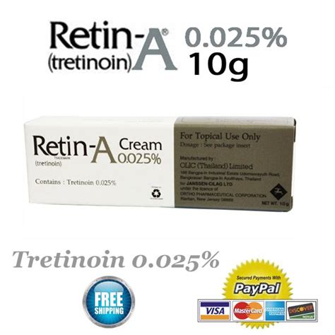 Retin A Cream 0025 10g 1799 Retin A Over The Counter Tretinoin