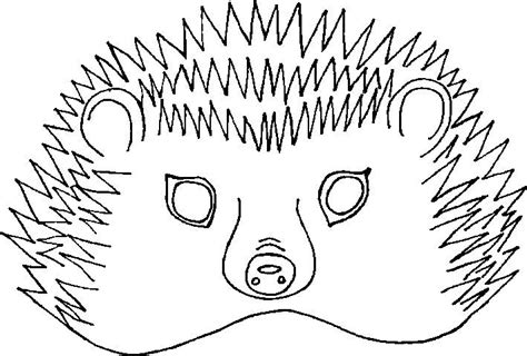 為孩子們的著色頁 porcupine mask coloring pages For the kiddos Pinterest