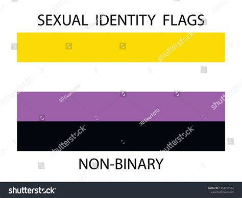 Nonbinary Symbols Sexual Identity Flag Lgbtq Stock Vector Royalty Free