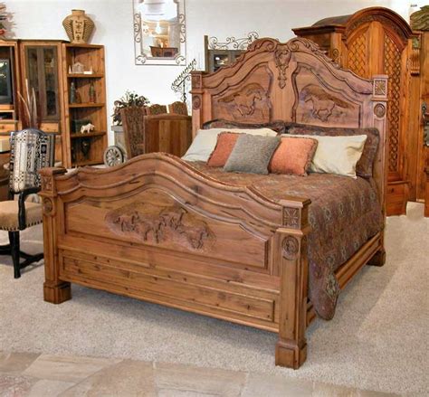 Royal carving teak wood dining room furniture. King Bed - French Western Bed | Teak Wood Carving Furniture
