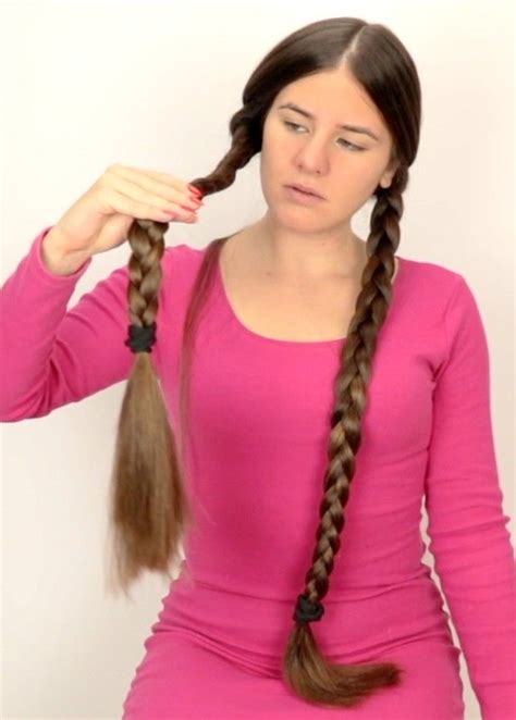 Video Double Braids And Pink Realrapunzels Sexy Long Hair Long Hair Styles Long Hair Models