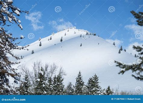 Snow Covered Hills On A Perfect Winter Day Stock Photo Image Of Hills