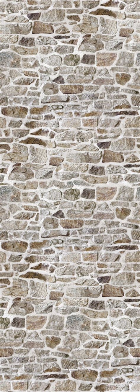 Beige Stone Wall Brick Wall Curtain Upholstery Cotton Fabric Material