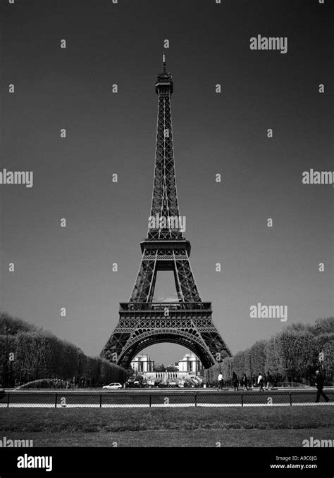 Eiffel Tower From The Champ De Mars Paris 75 France Stock Photo Alamy