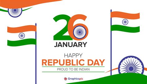 Happy Republic Day 26 January Free Vector Graphics Pic