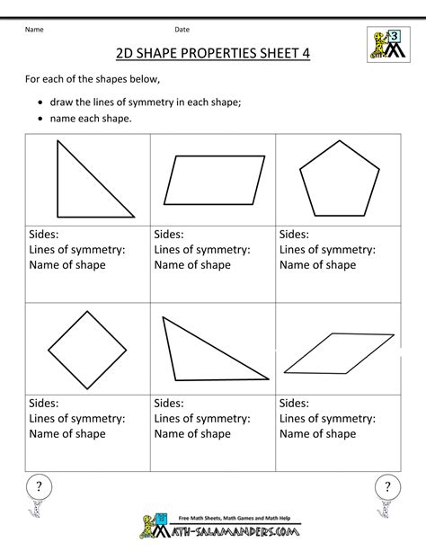 Geometry Worksheet Grade 2