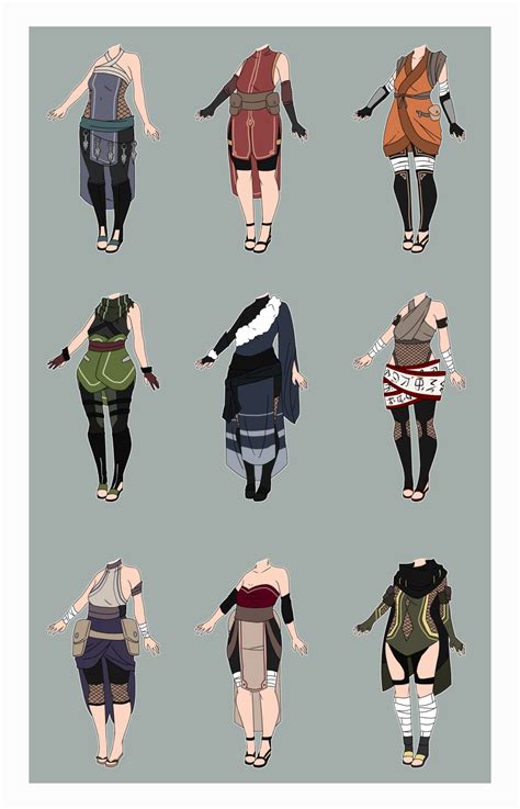 Naruto Outfit Adoptables Closed By Xnoakix3 On Deviantart Drawing