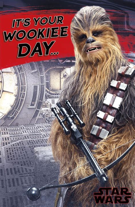 Disney Star Wars Chewbacca Birthday Card Ebay