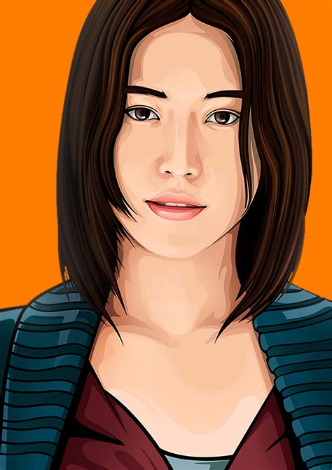 Vexel Art Portrait Vector Illustration Girl By Dipa143 8