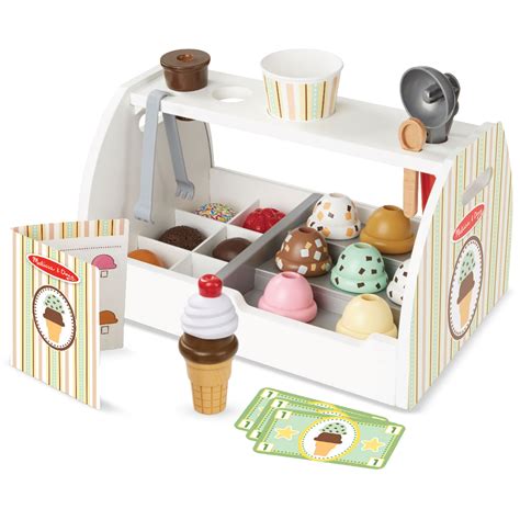 Melissa And Doug Ice Cream Counter Kids Childrens Play Toy Serving Set