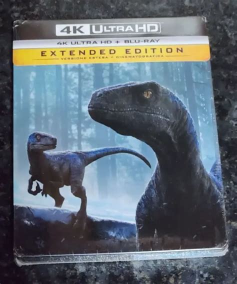 Jurassic World Dominion 4k Uhd Blu Ray Limited Edition Blue Steelbook New Seal 3164 Picclick