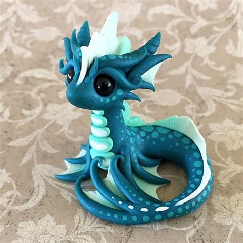 Water Elemental Dragon Polymer Clay Kunst Cute Polymer Clay Cute Clay