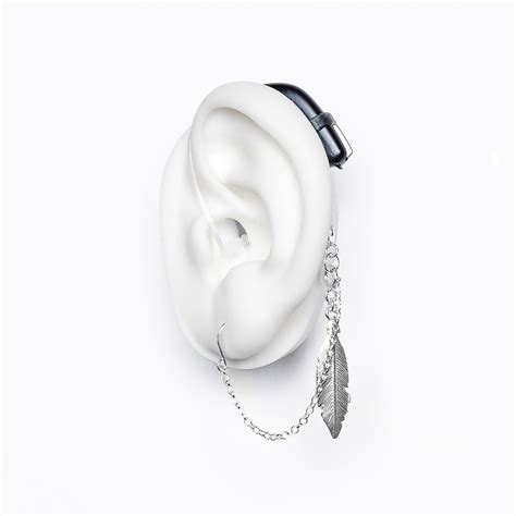 Lonely Feather Hearing Aid Jewelry Deafmetal Hearing Jewelry