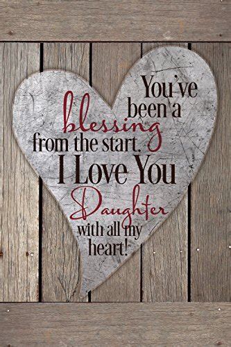 Daughter Blessing Wood Plaque Inspiring Quotes 6”x9” Classy Vertical Frame Wall And Tabletop