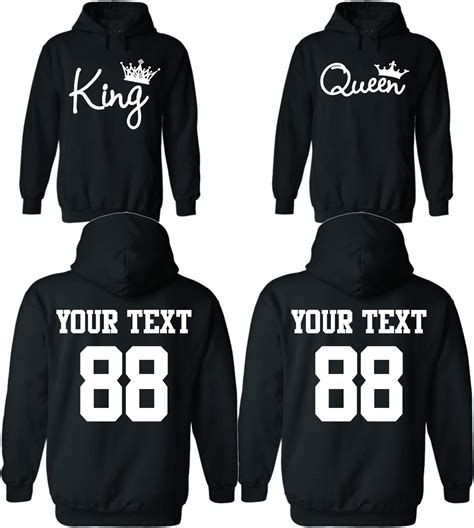 Couple Custom Hoodies Customized Names And Numbers