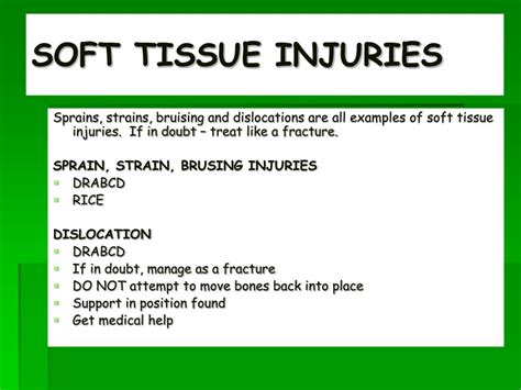 Different Types Of Soft Tissue Injuries Its Symptoms