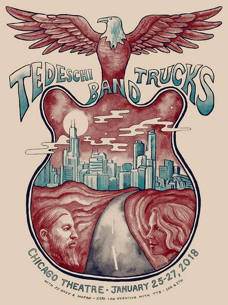Tedeschi Trucks Band At Chicago Theatre Poster Mishka Westell Mishka Westell Prints