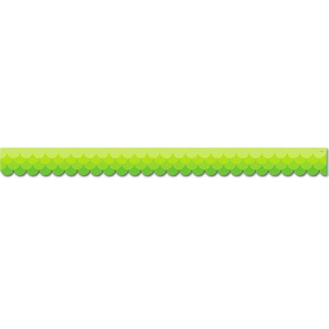 Painted Palette Ombre Lime Green Scalloped Classroom Display Border