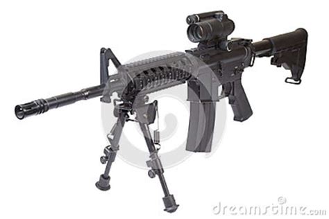 Special Forces Rifle M4 With Bipod Stock Image Image Of Forces Colt