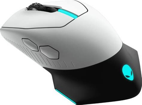 Alienware Dell Wired Wireless Gaming Mouse Aw610m Lunar Light For