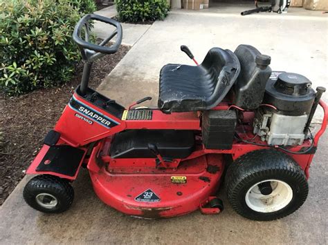 Snapper Hp With Inch Cut Rear Engine Riding Lawnmower Slow Air
