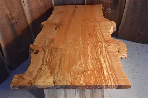 This solid top dining table pairs really nicely with the maple studio chairs, and the custom studio bench we have available. 7'3" Spalted Maple Burl Dining Table: By Dumond's Furniture