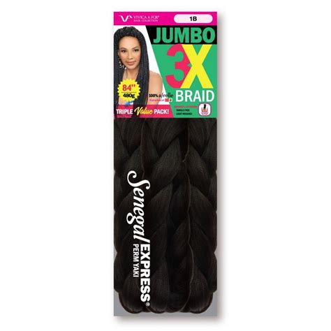 Vivica A Fox Jumbo 3x Braid Synthetic Braiding Hair