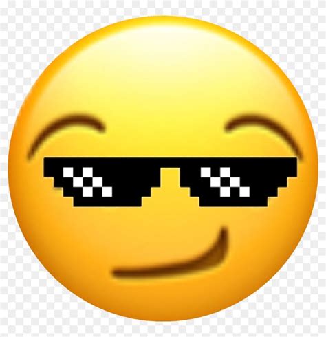 Transparent Smirk Emoji Png Thug Life Sunglasses Png Download