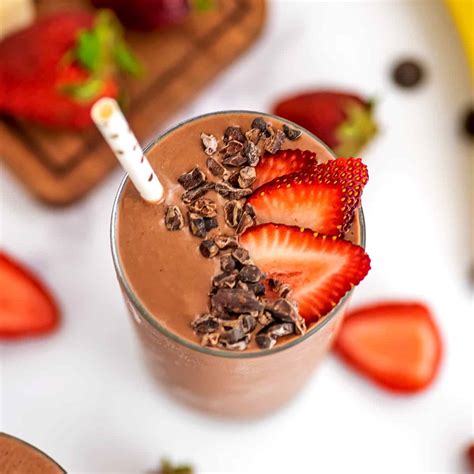 Strawberry Banana Chocolate Smoothie Bites Of Wellness