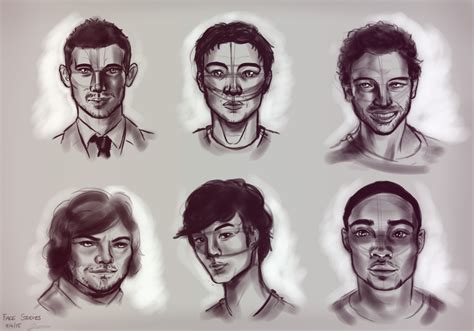 Male Face Studies 1 By Jevvelia On Deviantart