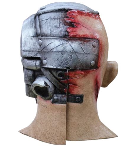 Digital animated Cyborg latex animated horror mask animated eye