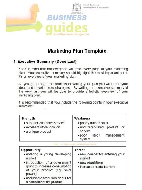 Very Simple Business Plan Template Business Plan Template Simple