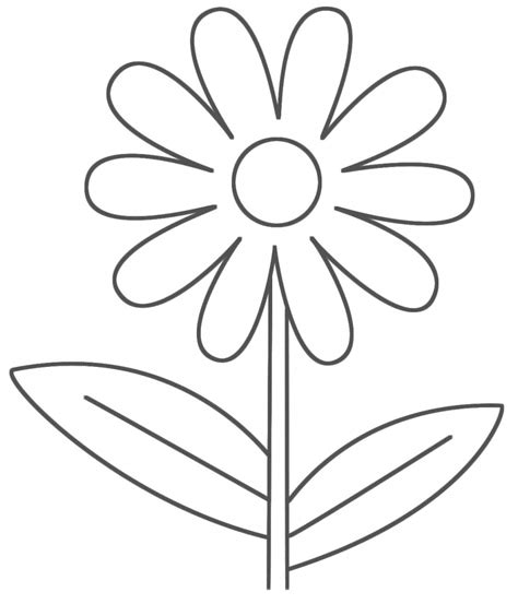 Easy Flower Drawing For Kids At Explore Collection
