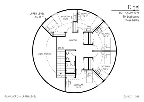 Planning to build a dome house for a one of a kind home? Floor Plan: DL-5017 | Monolithic Dome Institute