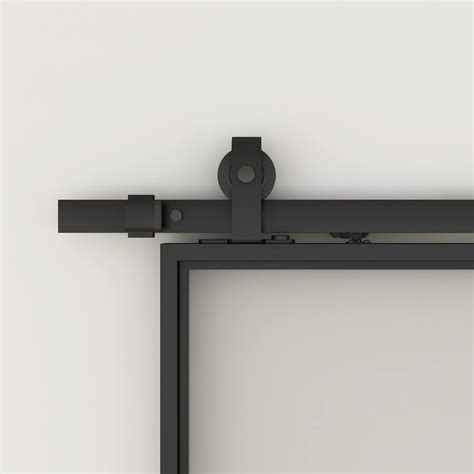 buy barnsmith 36in x 84in frosted glass barn door with 6ft top mounted hardware kit soft close