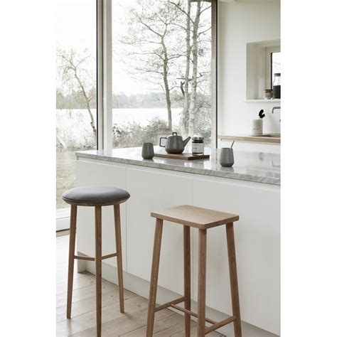 Hubsch Tabouret De Bar Style Scandinave Epure Bois Chene Clair