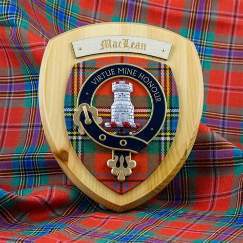 Maclean Clan Crest Plaque Small Duart Castle Clan Maclean Tartan