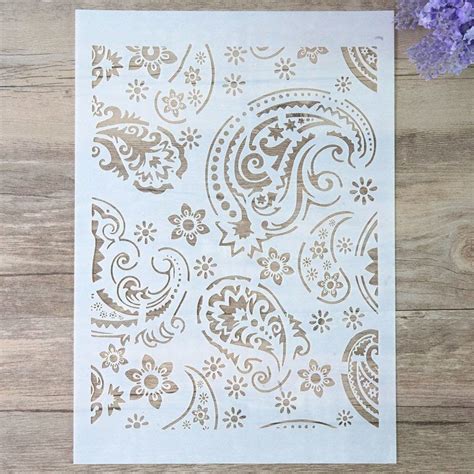 Paisley Stencil Stencil For Wall Craft Stencil Paisley Template