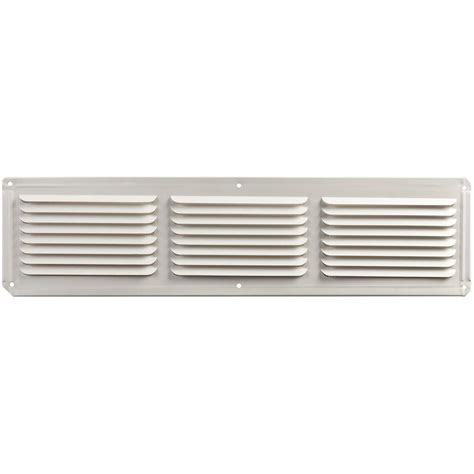Master Flow 16 In X 4 In Aluminum Under Eave Soffit Vent In White