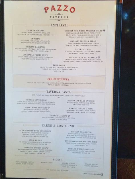 Pazzo Taverna And Pizzeria Stratford Menu Prices And Restaurant