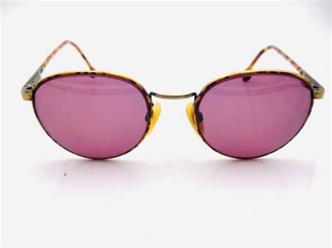 Vintage Lawrence Eyewear Brown Gold Metal Round Sunglasses Frames Only Ebay