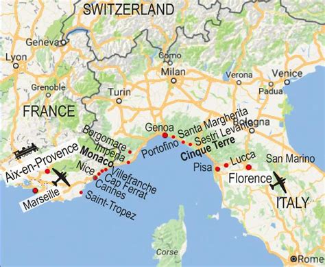 French Riviera On Map Online Map Around The World