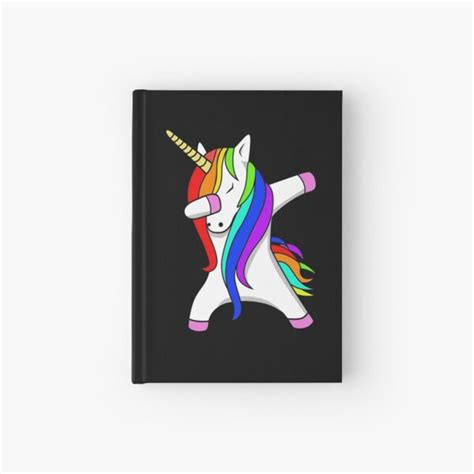 Funny Dabbing Unicorn Dance Unicorns Dab Hardcover Journal For Sale