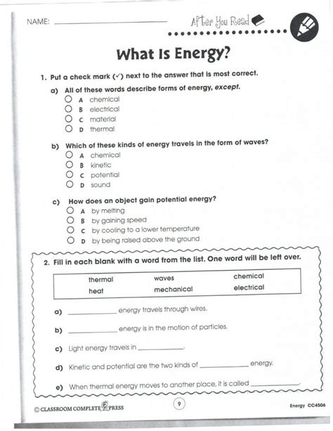 Science Questions For 6th Graders
