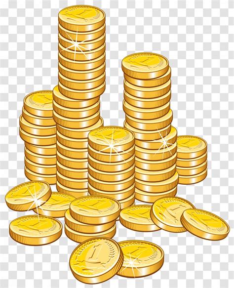 Money Coin Clip Art Gold Coins Stack Clipart Picture Transparent Png