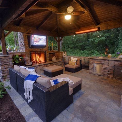 Fine 34 The Best Backyard Fireplace Ideas Suitable For All Season Patio Remodel Backyard