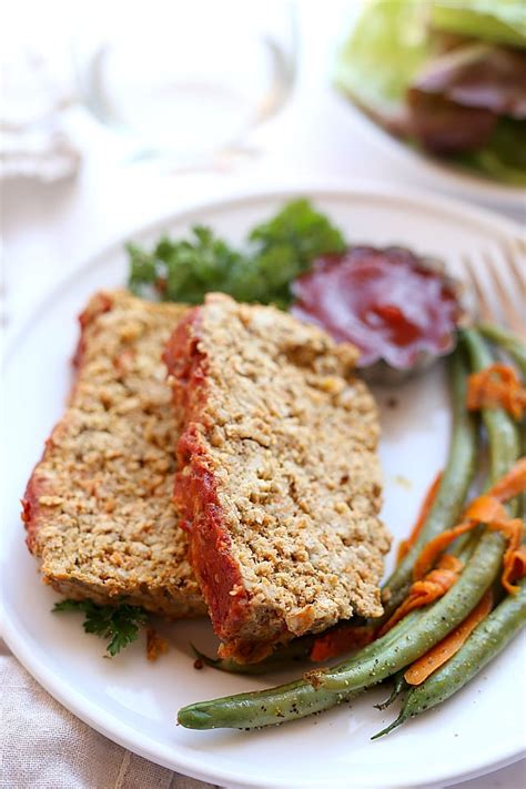 Turkey Meat Loaf Recipe Turkey Meatloaf With Bbq Glaze Once Upon A