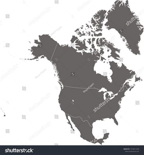 Blank North America Map Countries