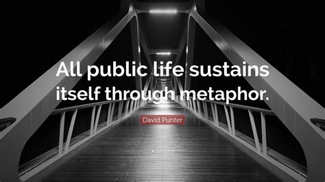 David Punter Quote “all Public Life Sustains Itself Through Metaphor”