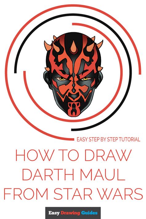 How To Draw Darth Maul From Star Wars Really Easy Drawing Tutorial